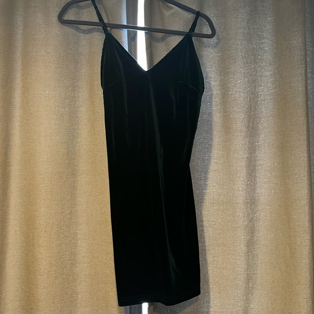 Green Velvet Mini dress